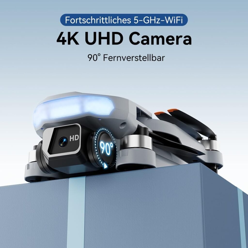 B16 GPS Drohne mit Kamera 4K für Erwachsene, Bürstenloser Motor, 5G FPV RC- Quadrocopter mit Auto Rückkehr & Auto Folgen, Flugzeit 50 Minuten, C0 Faltbar Drohne für Anfänger, unter 249g
