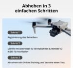 DJI Air 3S Fly More Combo (RC 2 Fernsteuerung mit Bildschirm), Drohne mit 1" CMOS Weitwinkel- & mittlerer Telekamera für Erwachsene, 4K/60fps, omnidirektionale Erkennung & 3 Akkus für längere Flugzeit
