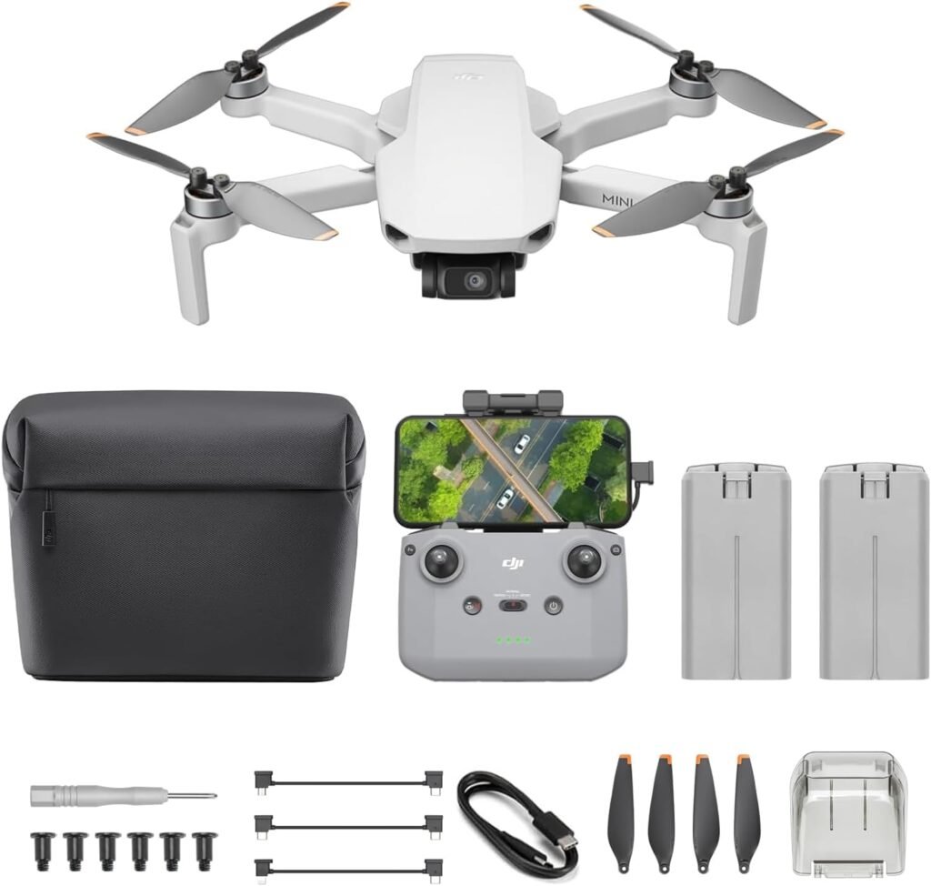 DJI Mini 4K, Drohne mit 4k UHD Kamera für Erwachsene, unter 249 g, 3-Achsen Gimbal Stabilisierung, 10 km Videoübertragung, autom. Rückkehr (Mini 4K Camera Drone)