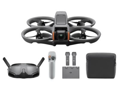 DJI Avata 2 Fly More Combo (3 Akkus), FPV-Drohne mit 4K-Kamera, 69 Minuten max. Flugzeit, Akrobatik auf Tastendruck, Kameradrohne mit Goggles 3 und RC Motion 3, mit Propellerschutz