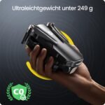 Holy Stone HS360S Drohne mit 4K Kamera und GPS, 5G WiFi Bildübertragung, 3KM Reichweite, Follow Me, Auto-Rückkehr, 20 Min Flugzeit, faltbar, unter 249g, für Anfänger & Erwachsene, C0