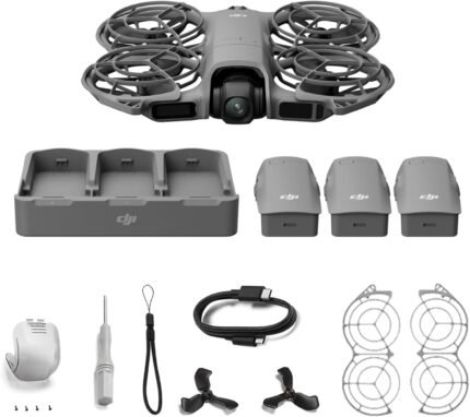 DJI Neo 2 Fly More Combo mit Zubehör (nur Drohne), 4K-Drohne für Einsteiger, Start und Landung auf der Handfläche, Gestensteuerung, ActiveTrack, Omnidirektionale Hinderniserkennung (Neo 2 Combo)