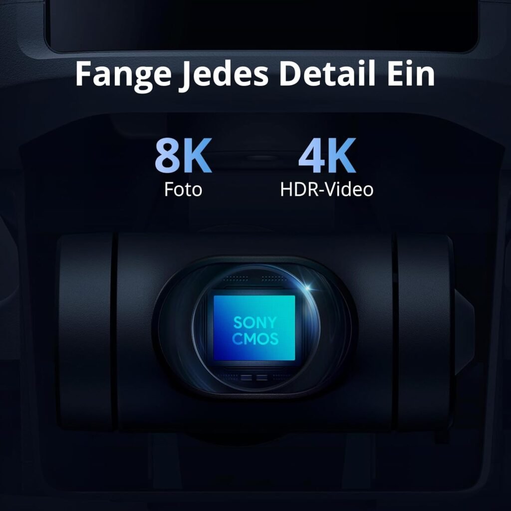 Potensic ATOM 2 GPS Drohne mit Kamera, 4K HDR-Video, 8K Foto, 10KM Übertragung, < 249g, 3-Achsen-Gimbal, AI-Folgen/AI-Nacht/QuickShots/Vertikale Aufnahmen, 3 Akkus 96 Min. Flugzeit, C0, für Erwachsene