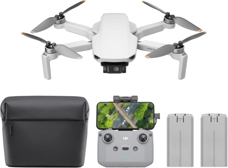 DJI Mini 4K Camera Drohnen Combo mit 4K UHD Kamera für Erwachsene, 3-Achsen-Gimbal-Stabilisierung, 10 km Videoübertragung, Autom. Rückkehr, windstabil, 2 Akkus 62 min Flugzeit, QuickShots, Unter 249g