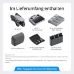 DJI Air 3S Fly More Combo (RC 2 Fernsteuerung mit Bildschirm), Drohne mit 1" CMOS Weitwinkel- & mittlerer Telekamera für Erwachsene, 4K/60fps, omnidirektionale Erkennung & 3 Akkus für längere Flugzeit