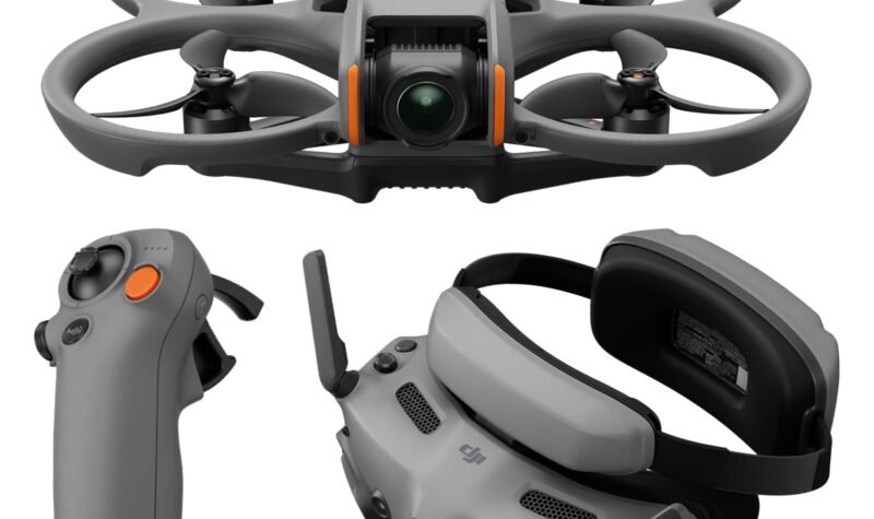 DJI Avata 2 Fly More Combo (3 Akkus), FPV-Drohne mit 4K-Kamera, 69 Minuten max. Flugzeit, Akrobatik auf Tastendruck, Kameradrohne mit Goggles 3 und RC Motion 3, mit Propellerschutz