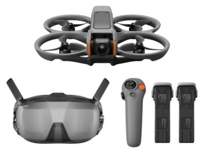 DJI Avata 2 Fly More Combo (3 Akkus), FPV-Drohne mit 4K-Kamera, 69 Minuten max. Flugzeit, Akrobatik auf Tastendruck, Kameradrohne mit Goggles 3 und RC Motion 3, mit Propellerschutz