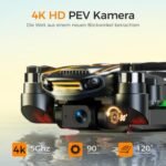 GPS Drohne mit kamera 4K für Erwachsene und Kinder (Bildschirmfernsteuerung)Drone die dir folgt,Zwei Intelligente Akkus,2 Stück Batterien Lange Flugzeit,Auto Rückkehr,Bürstenloser Motor,Unter 249g,C0