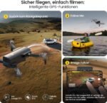 Holy Stone HS360S Drohne mit 4K Kamera und GPS, 5G WiFi Bildübertragung, 3KM Reichweite, Follow Me, Auto-Rückkehr, 20 Min Flugzeit, faltbar, unter 249g, für Anfänger & Erwachsene, C0