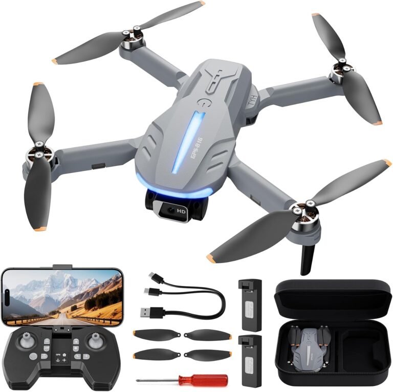 B16 GPS Drohne mit Kamera 4K für Erwachsene, Bürstenloser Motor, 5G FPV RC- Quadrocopter mit Auto Rückkehr & Auto Folgen, Flugzeit 50 Minuten, C0 Faltbar Drohne für Anfänger, unter 249g