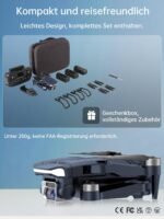 800 Meter Langstrecken-Überlebens-Bürstenloser Motor Drohne mit 84-minütiger Super-Langzeit-Flugzeit, 4K HD-Kamera-Drohne, CHUBORY A77 WiFi Quadrokopter, Autofolgen, Automatische Schwebung (3 Akkus)