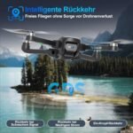 TL16LCD Drohne mit Kamera 4K, FPV Drohne mit LCD Fernbedienung für Anfänger Automatische Rückkehr Follow Me 5G Echtzeitübertragung GPS Drohnen RC Faltbare Drone für Erwachsene