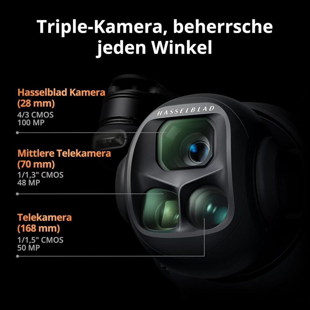 DJI Mavic 4 Pro Fly More Combo, Drohne mit DJI RC 2, Flaggschiff Triple Kamera Drohne mit 100 MP 4/3-CMOS-Hasselblad-Kamera, 30 km Videoübertragung, 51 Min. max. Flugzeit, Ladestation und mehr