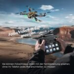 GPS Drohne mit kamera 4K für Erwachsene und Kinder (Bildschirmfernsteuerung)Drone die dir folgt,Zwei Intelligente Akkus,2 Stück Batterien Lange Flugzeit,Auto Rückkehr,Bürstenloser Motor,Unter 249g,C0