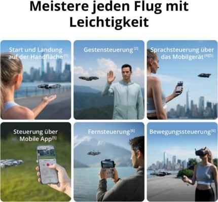 DJI Neo 2 (nur Drohne), Leicht und Faltbar, Start und Landung auf der Handfläche, Gestensteuerung, ActiveTrack, Omnidirektionale Hinderniserkennung, 4K-Drohne für Einsteiger