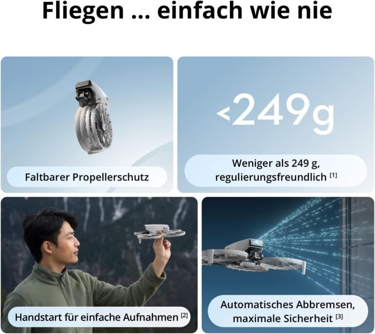 DJI Flip – Mini Drohne mit Kamera 4K Für Erwachsene, unter 249g, Follow-Me, 13 km HD-Übertragung, Handstart, Automatische Rückkehr, 31 Min Flugzeit, Kompakte Drohne mit Kamera Für Reise & Alltag
