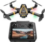 GPS Drohne mit kamera 4K für Erwachsene und Kinder (Bildschirmfernsteuerung)Drone die dir folgt,Zwei Intelligente Akkus,2 Stück Batterien Lange Flugzeit,Auto Rückkehr,Bürstenloser Motor,Unter 249g,C0