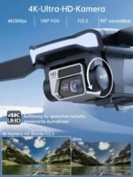 800 Meter Langstrecken-Überlebens-Bürstenloser Motor Drohne mit 84-minütiger Super-Langzeit-Flugzeit, 4K HD-Kamera-Drohne, CHUBORY A77 WiFi Quadrokopter, Autofolgen, Automatische Schwebung (3 Akkus)