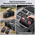 FPV Drohnen Rucksack-Professionelle Wasserdichte Umhängetasche für FPV Racing Quadcopter/FPV-Brille/DJI Avata/FPV Zubehör,40L DIY Kameratasche